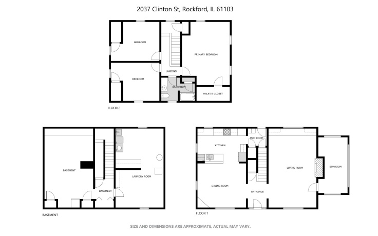 2037 Clinton, ROCKFORD, Illinois 61103, 3 Bedrooms Bedrooms, ,1 BathroomBathrooms,House,For Sale,Clinton,202600255