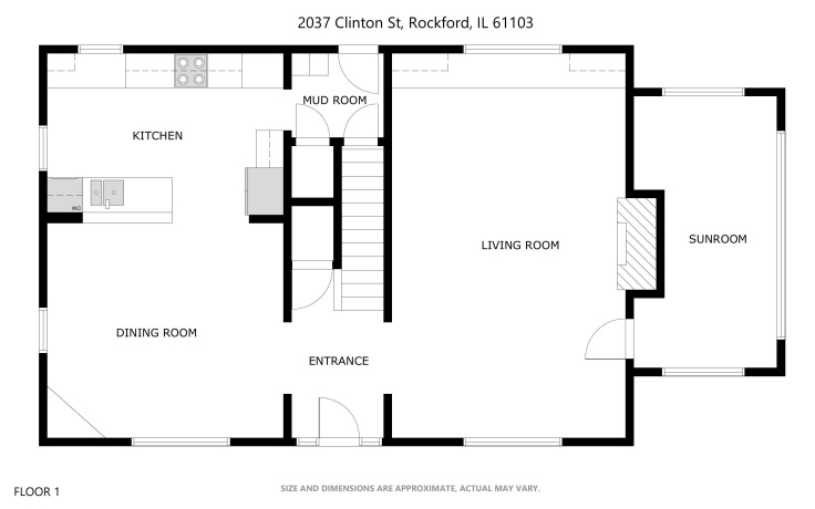 2037 Clinton, ROCKFORD, Illinois 61103, 3 Bedrooms Bedrooms, ,1 BathroomBathrooms,House,For Sale,Clinton,202600255