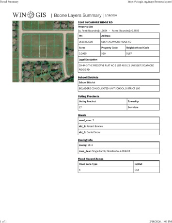 5167 Sycamore Ridge, BELVIDERE, Illinois 61008, ,Land,For Sale,Sycamore Ridge,202600880