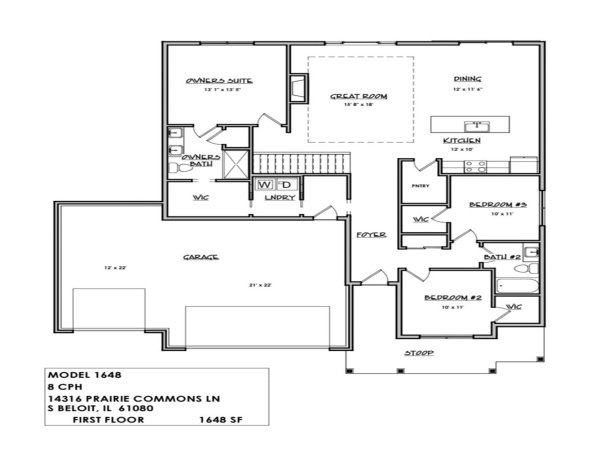 14316 Prairie Commons, SOUTH BELOIT, Illinois 61080, 3 Bedrooms Bedrooms, ,2 BathroomsBathrooms,House,For Sale,Prairie Commons,202603556