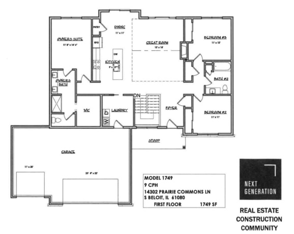 14302 Prairie Commons, SOUTH BELOIT, Illinois 61080, 3 Bedrooms Bedrooms, ,2 BathroomsBathrooms,House,For Sale,Prairie Commons,202603557