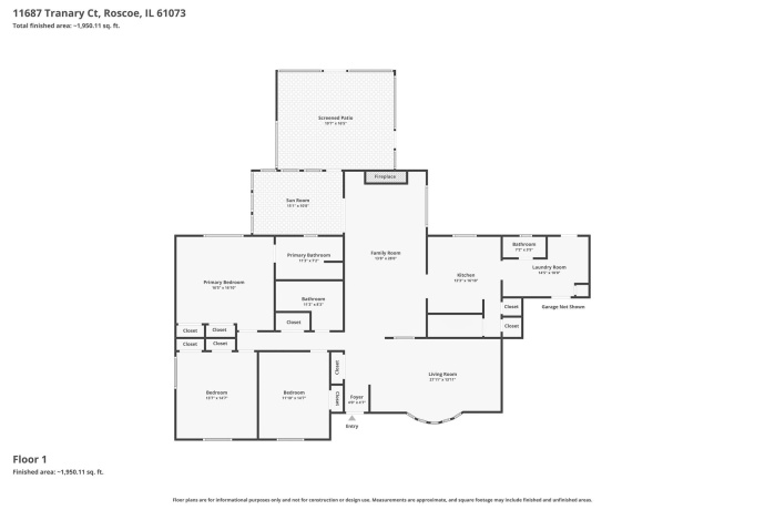 11687 Tranary, ROSCOE, Illinois 61073, 3 Bedrooms Bedrooms, ,2 BathroomsBathrooms,House,For Sale,Tranary,202603584