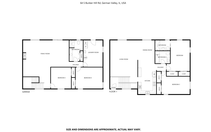 64 Bunker Hill, GERMAN VALLEY, Illinois 61039, 4 Bedrooms Bedrooms, ,3 BathroomsBathrooms,House,For Sale,Bunker Hill,202604374